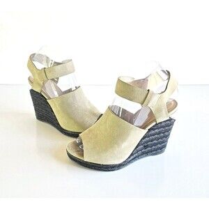 ALEXANDER WANG Marsh Suede Leather Espadrilles Sandals Sz 37 7 Taupe